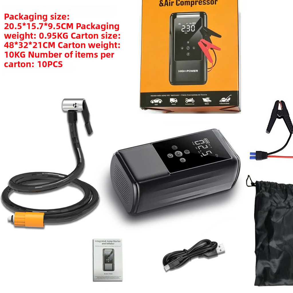 Portable Car Jump Starter with Air Compressor